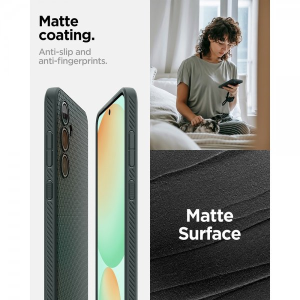 Spigen Samsung Galaxy S24 FE Deksel Liquid Air Abyss Green