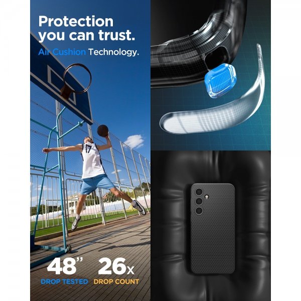 Spigen Samsung Galaxy S24 FE Deksel Liquid Air Matte Black