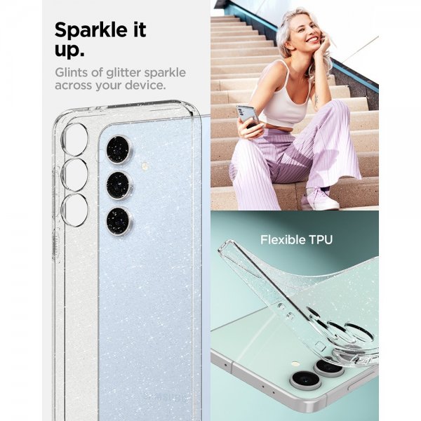 Spigen Samsung Galaxy S24 FE Deksel Liquid Crystal Glitter Crystal Quartz