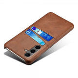 Samsung Galaxy S24 FE Deksel med To Kortlommer Brun