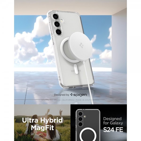 Spigen Samsung Galaxy S24 FE Deksel Ultra Hybrid MagFit Hvit