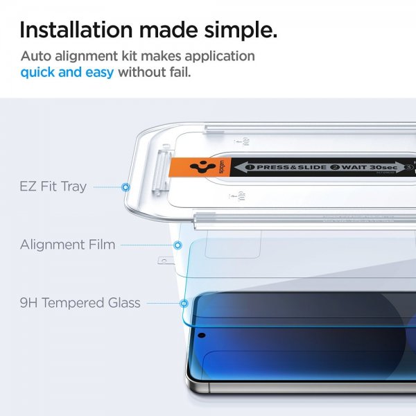 Spigen Samsung Galaxy S24 FE Skjermbeskytter GLAS.tR EZ Fit 2-pakning