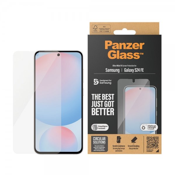 PanzerGlass Samsung Galaxy S24 FE Skjermbeskytter Ultra-Wide Fit EasyAligner
