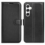 Samsung Galaxy S24 Etui Litchi Svart