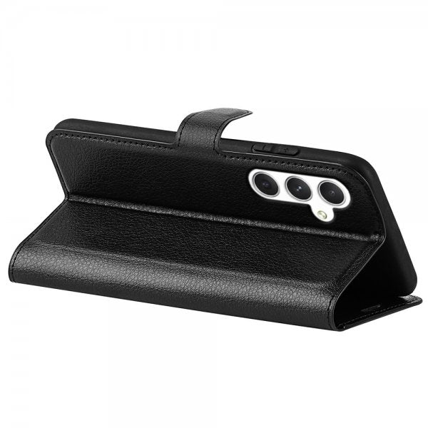 Samsung Galaxy S24 Etui Litchi Svart