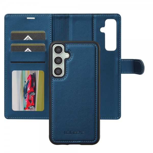 Lc.Imeeke Samsung Galaxy S24 Etui Avtagbart Deksel L2 Series MagSafe Blå