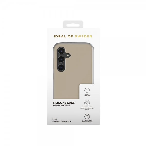 Ideal of Sweden Samsung Galaxy S24/Galaxy S25 Deksel Silicone Case MagSafe Beige