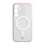 Rvelon Samsung Galaxy S24 Deksel Korrugerte MagSafe Oransje