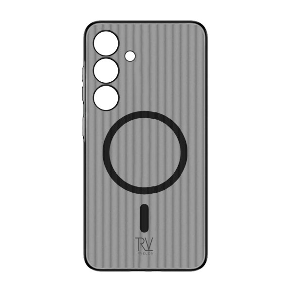 Rvelon Samsung Galaxy S24 Deksel Korrugerte MagSafe Svart