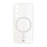 Rvelon Samsung Galaxy S24 Deksel Korrugerte MagSafe Hvit