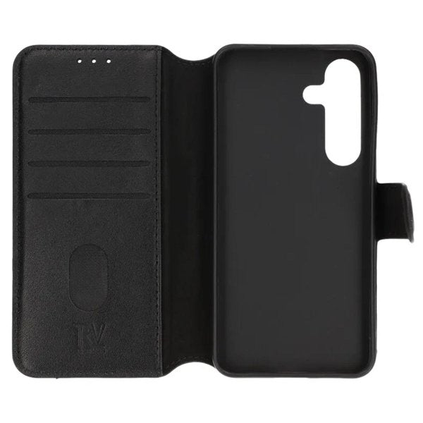 Rvelon Samsung Galaxy S24 Etui Ekte Skinn Svart