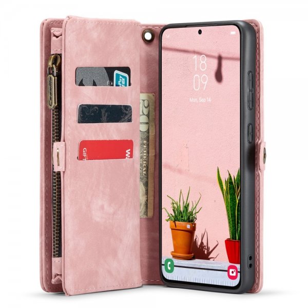 CaseMe Samsung Galaxy S24 Plus Etui 008 Series Avtakbart Deksel Rosa