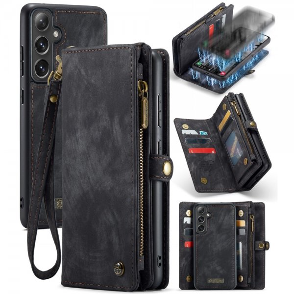 CaseMe Samsung Galaxy S24 Plus Etui 008 Series Avtakbart Deksel Svart