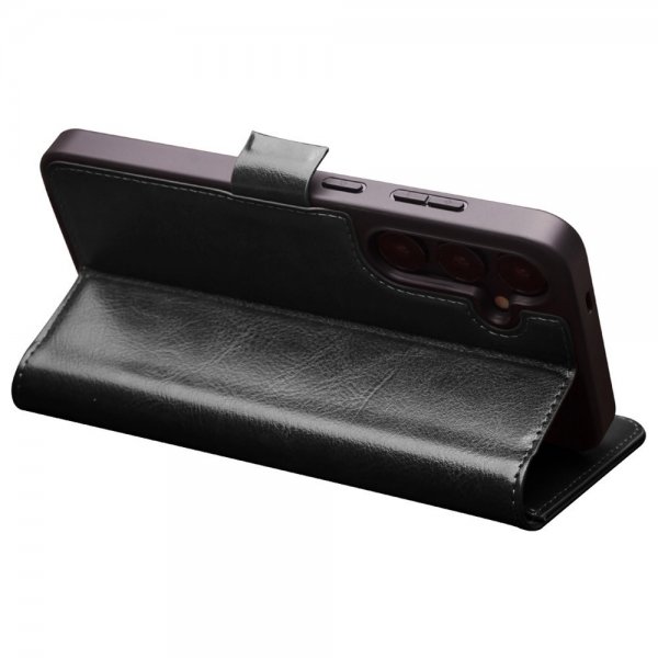 Qialino Samsung Galaxy S24 Plus Etui Ekte Skinn Svart