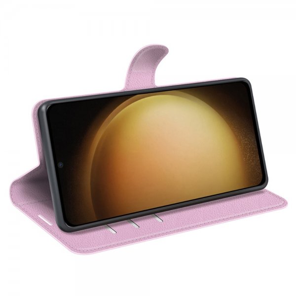 Samsung Galaxy S24 Plus Etui Litchi Rosa