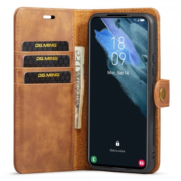 Dg.Ming Samsung Galaxy S24 Plus Etui Avtagbart Deksel Brun