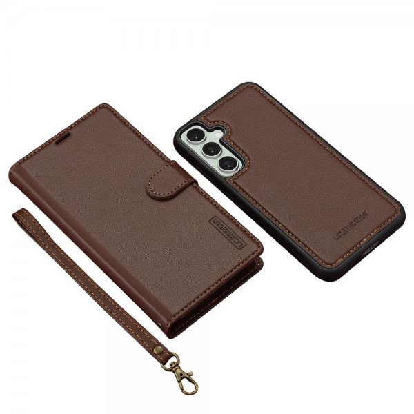 Lc.Imeeke Samsung Galaxy S24 Plus Etui Avtagbart Deksel L2 Series MagSafe Brun
