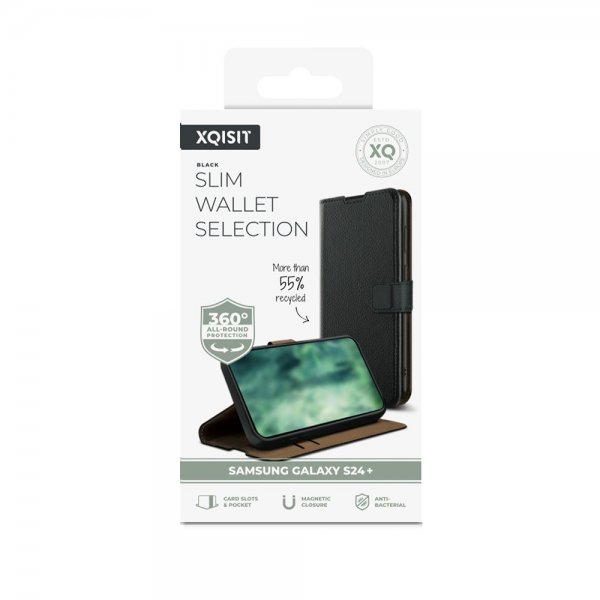 Xqisit Samsung Galaxy S24 Plus Etui Slim Wallet Selection Svart