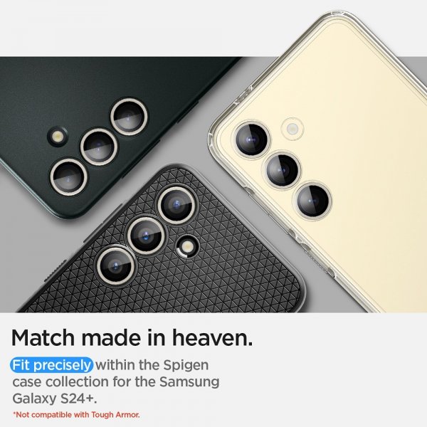 Spigen Samsung Galaxy S24 Plus Kamerabeskytter GLAS.tR EZ Fit Optik Pro 2-pakning Gul