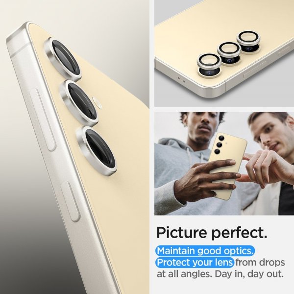 Spigen Samsung Galaxy S24 Plus Kamerabeskytter GLAS.tR EZ Fit Optik Pro 2-pakning Gul