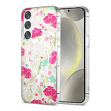 Samsung Galaxy S24 Plus Deksel Blomstermønster MagSafe Rød Grønn