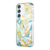 Samsung Galaxy S24 Plus Deksel Blomstermønster MagSafe Turkis