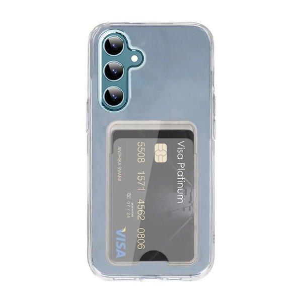 Rvelon Samsung Galaxy S24 Plus Deksel Kortholder Transparent