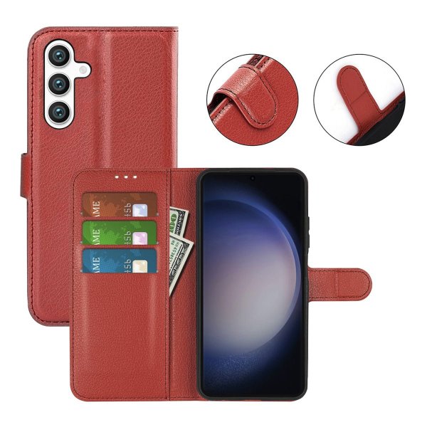Samsung Galaxy S24 Plus Etui med Stativ Brun