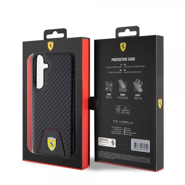 Ferrari Samsung Galaxy S24 Plus Carbon & Stripe Svart