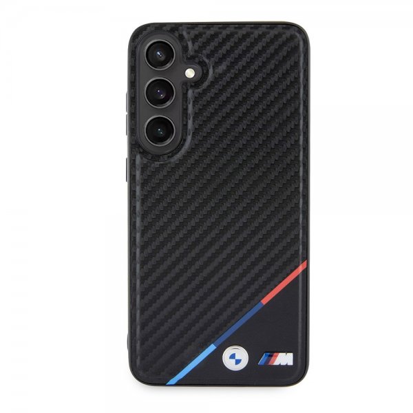 BMW Samsung Galaxy S24 Plus Carbon Tricolor Stripe MagSafe Svart