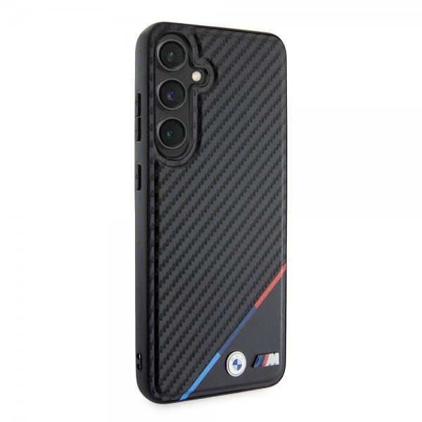 BMW Samsung Galaxy S24 Plus Carbon Tricolor Stripe MagSafe Svart