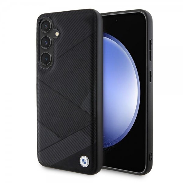 BMW Samsung Galaxy S24 Plus Genuine Leather Textured Svart