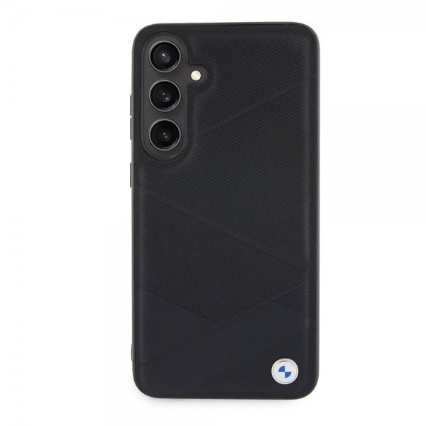 BMW Samsung Galaxy S24 Plus Genuine Leather Textured Svart