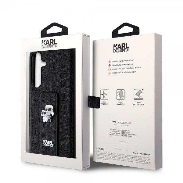 Karl Lagerfeld Samsung Galaxy S24 Plus Grip & Stand Saffiano Svart