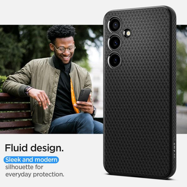 Spigen Samsung Galaxy S24 Plus Deksel Liquid Air Matte Black
