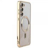 ENKAY Samsung Galaxy S24 Plus Deksel Belagt Kant Glitter MagSafe Gull