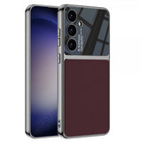 GKK Samsung Galaxy S24 Plus Deksel Belagt Kant Skinntekstur Rød
