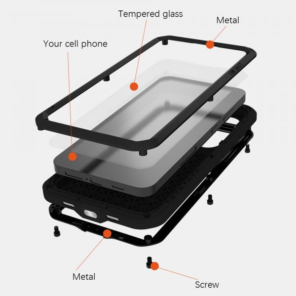 Love Mei Samsung Galaxy S24 Plus Deksel Powerful Case Svart