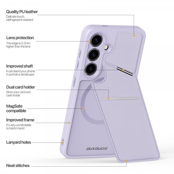 Dux Ducis Samsung Galaxy S24 Plus Deksel Rafi II Series MagSafe Lilla
