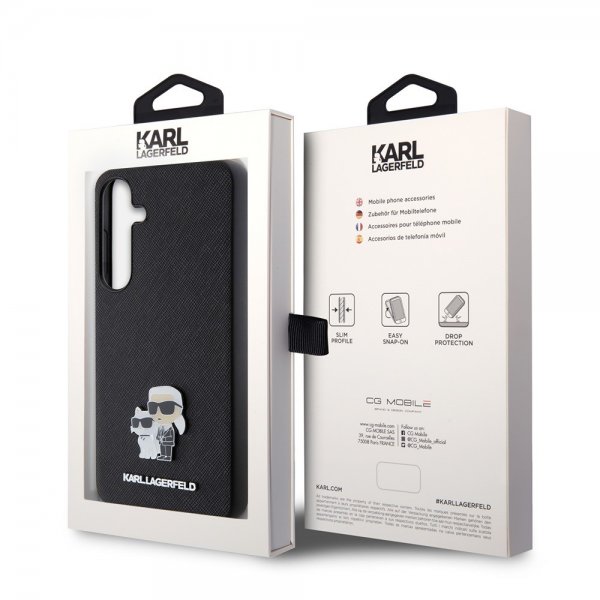 Karl Lagerfeld Samsung Galaxy S24 Plus Saffiano Karl & Choupette Svart