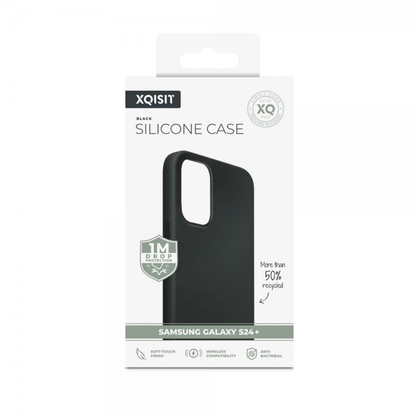 Xqisit Samsung Galaxy S24 Plus Deksel Silicone Case Svart