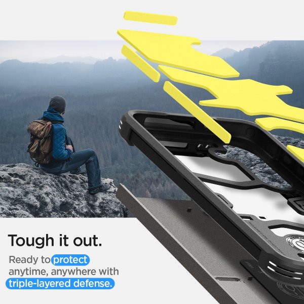 Spigen Samsung Galaxy S24 Plus Deksel Tough Armor Gunmetal