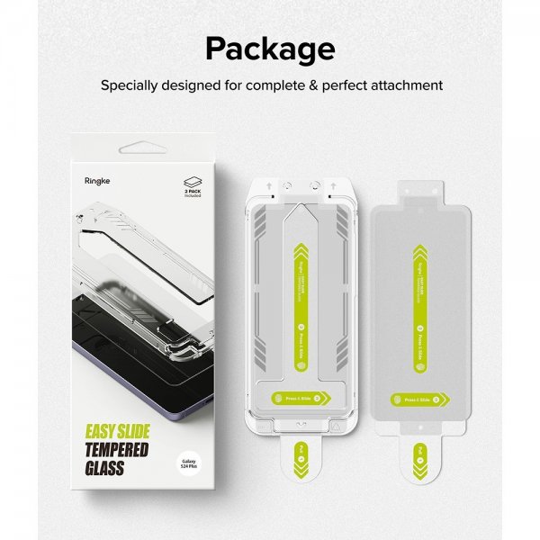 Ringke Samsung Galaxy S24 Plus Skjermbeskytter Easy Slide 2-pakning