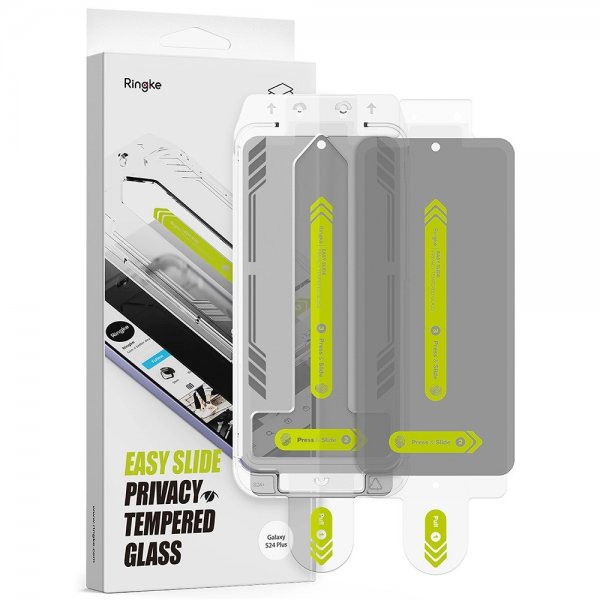 Ringke Samsung Galaxy S24 Plus Skjermbeskytter Easy Slide Privacy 2-pakning