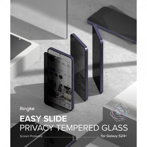 Ringke Samsung Galaxy S24 Plus Skjermbeskytter Easy Slide Privacy 2-pakning