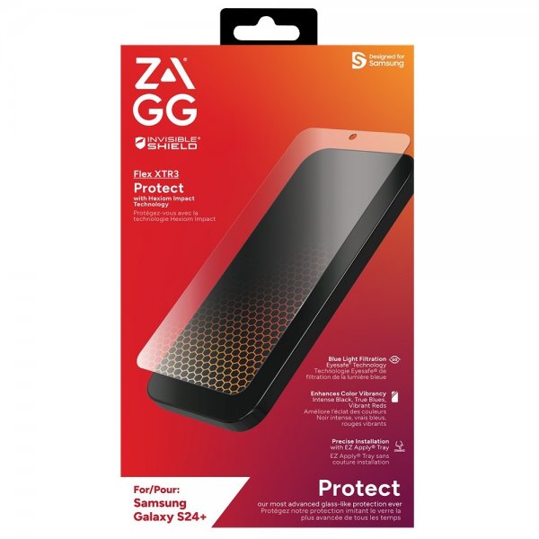 Zagg InvisibleShield Samsung Galaxy S24 Plus Skjermbeskytter Flex XTR3