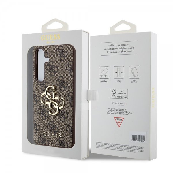 Guess Samsung Galaxy S24 4G Metal Logo Brun