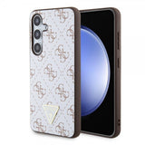 Guess Samsung Galaxy S24 4G Print Grained Hvit