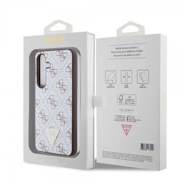 Guess Samsung Galaxy S24 4G Print Grained Hvit