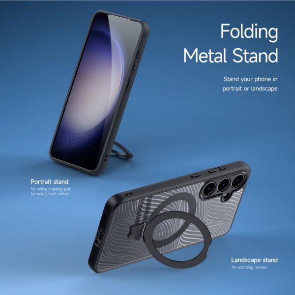 Dux Ducis Samsung Galaxy S24 Deksel Aimo Series MagSafe Kickstand Svart